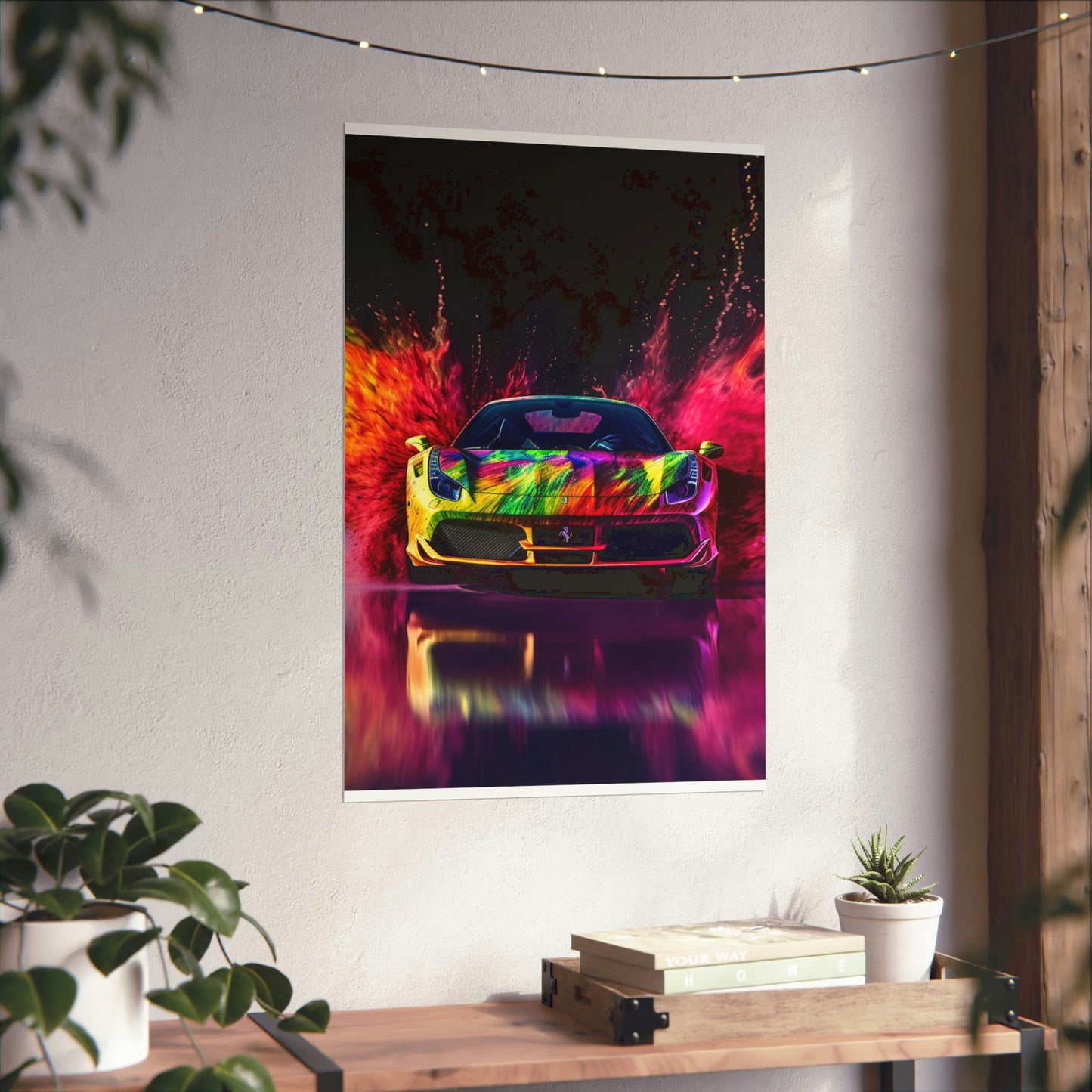 Premium Matte Vertical Posters Farrari Water 2