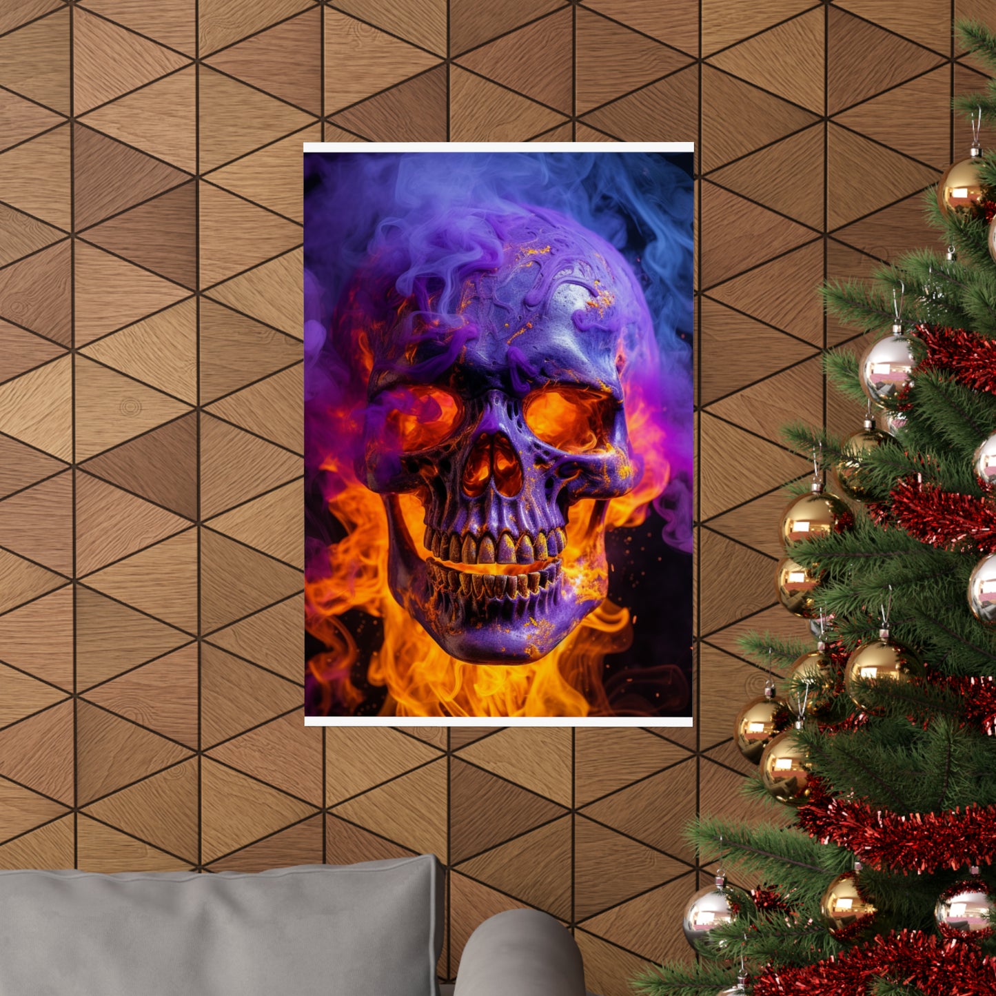 Premium Matte Vertical Posters Macro Skull 1