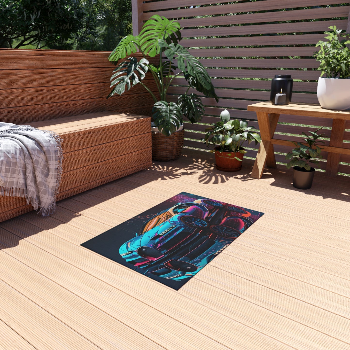 Outdoor Rug  Bugatti Neon Chiron 4