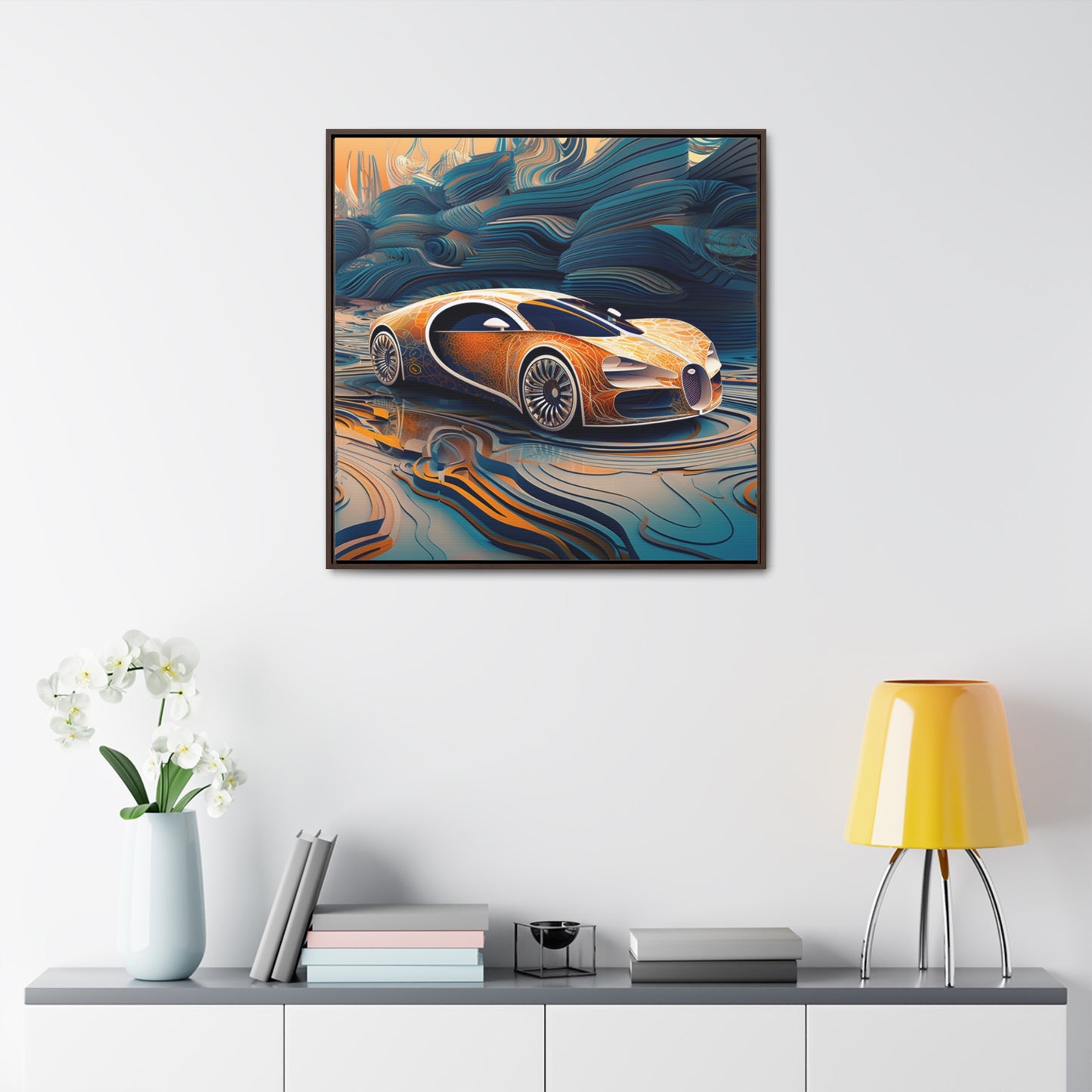 Gallery Canvas Wraps, Square Frame Bugatti Abstract Flair 1