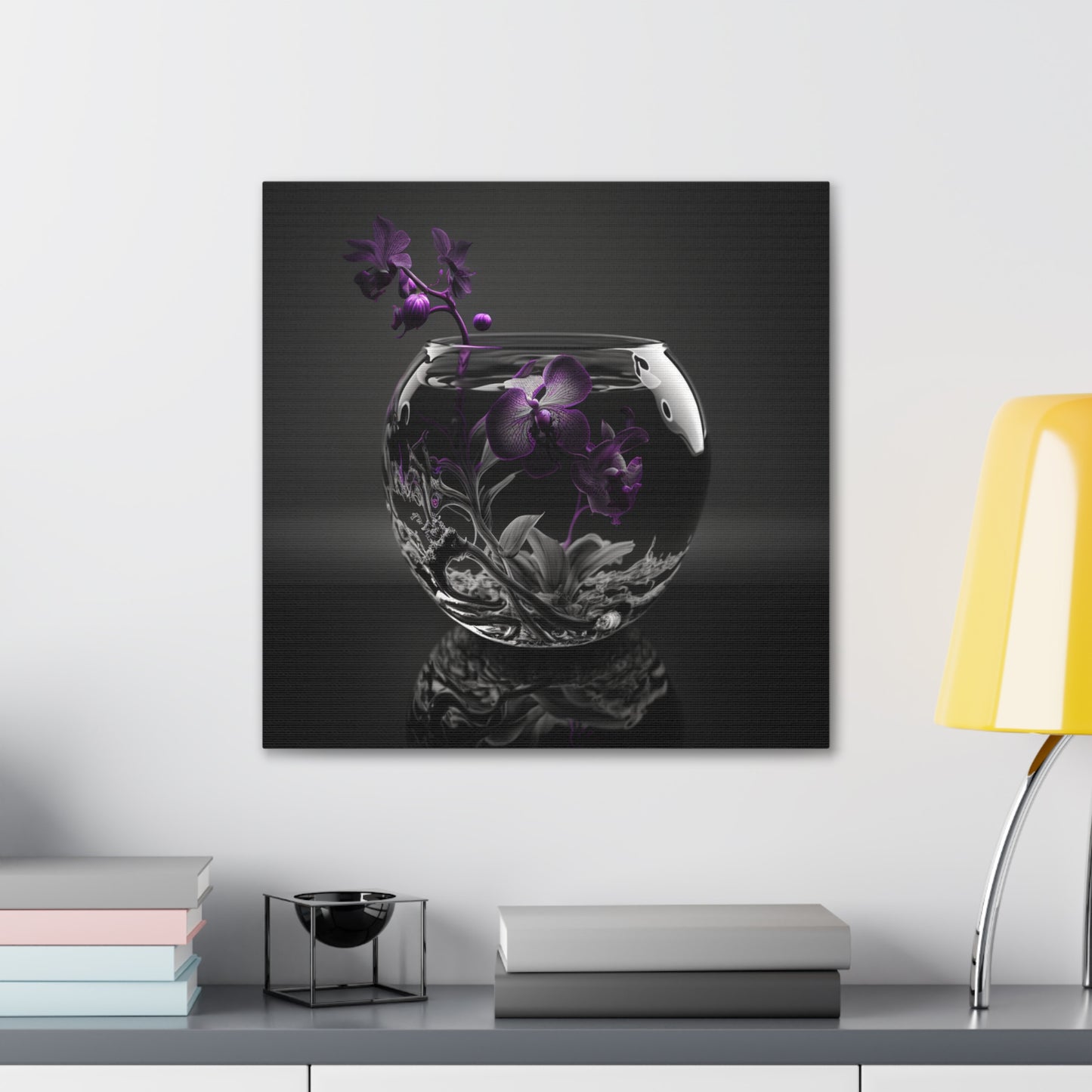 Canvas Gallery Wraps Purple Orchid Glass vase 3