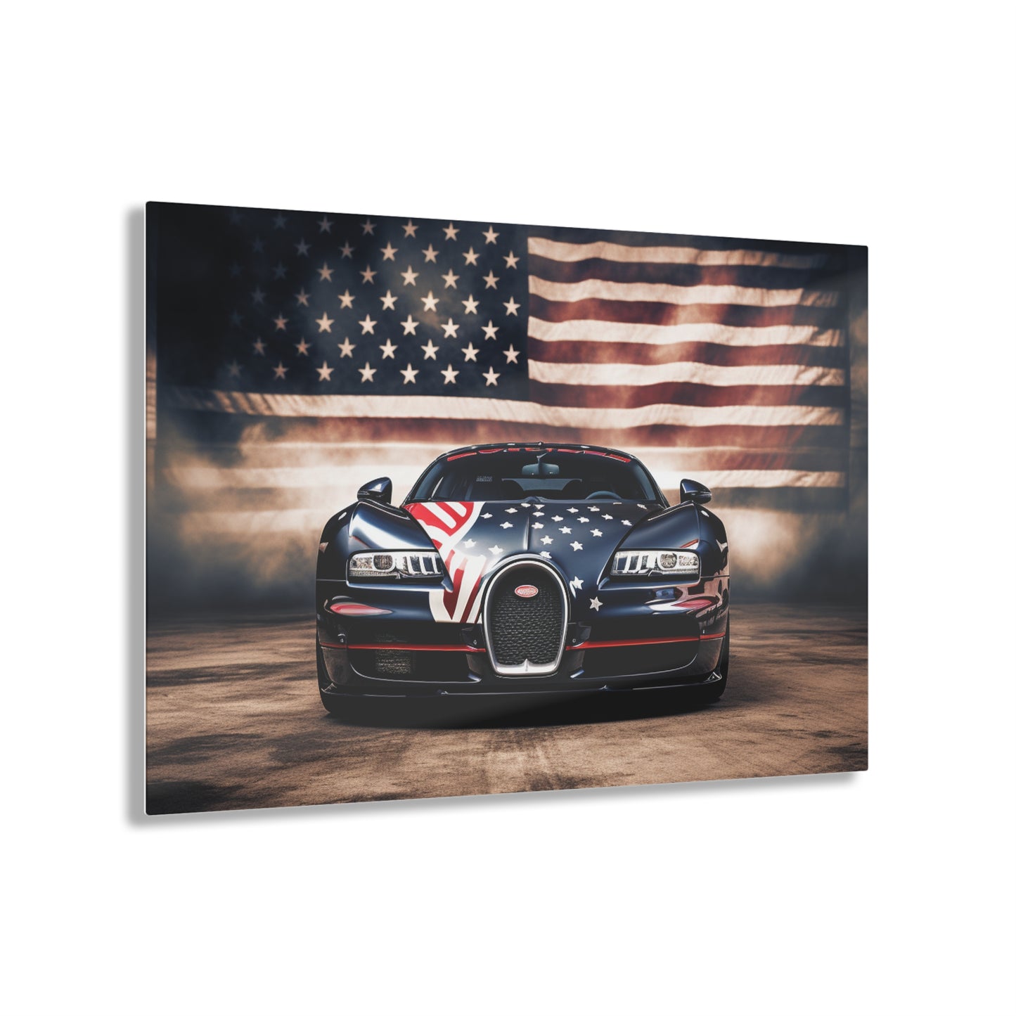 Acrylic Prints Bugatti American Flag 2