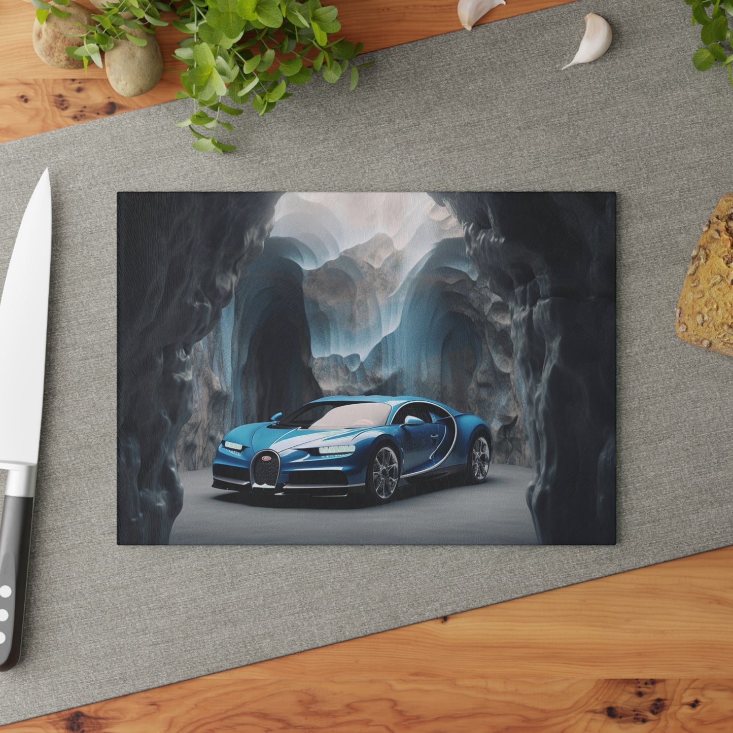 Glass Cutting Board Bugatti Real Look 2