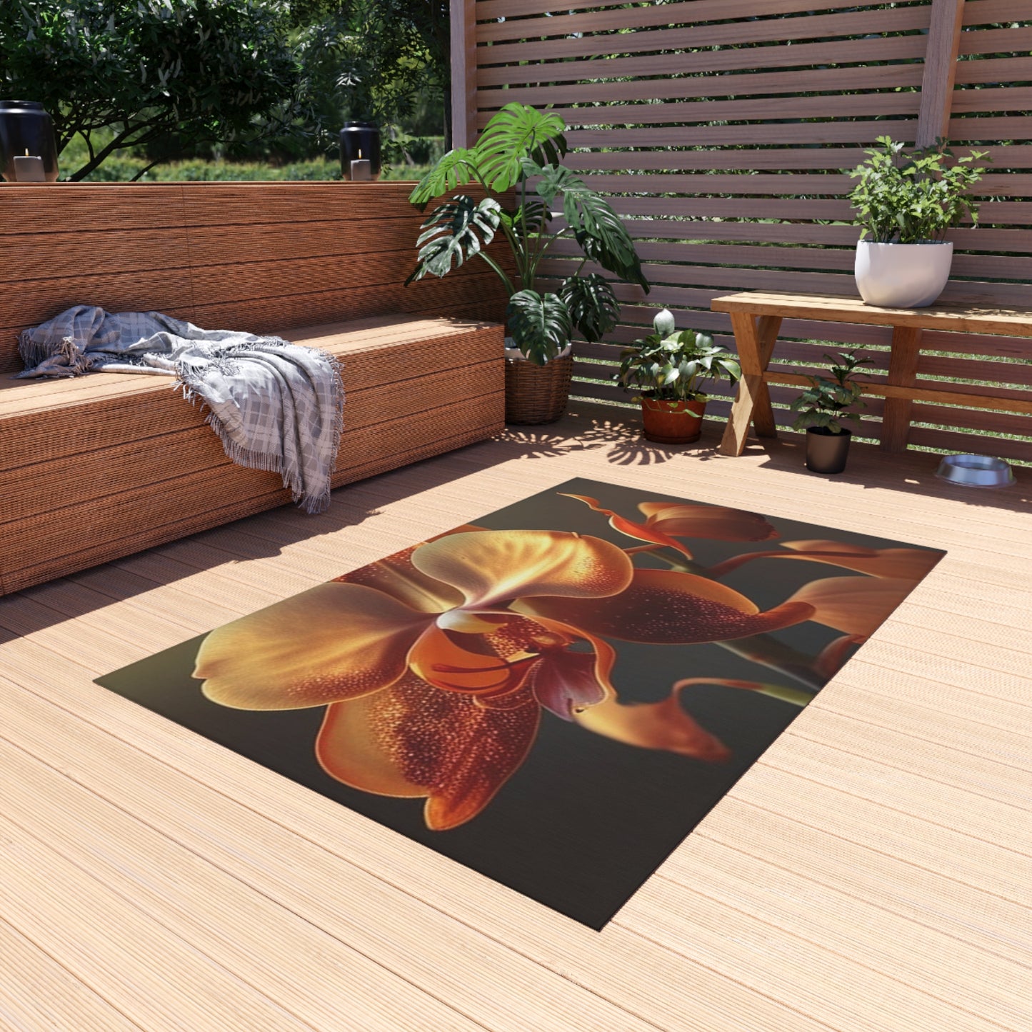 Outdoor Rug  Orange Orchid 1