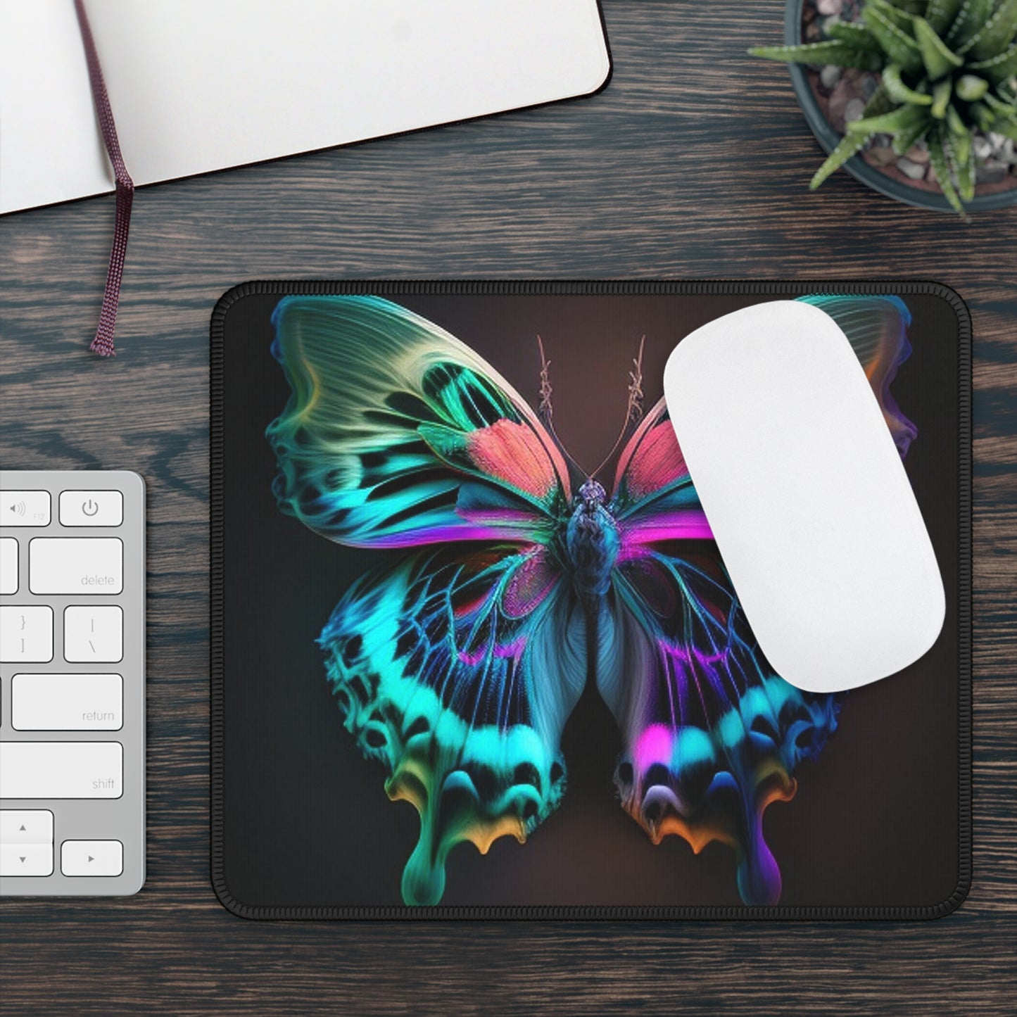 Gaming Mouse Pad  Neon Butterfly Fusion 1