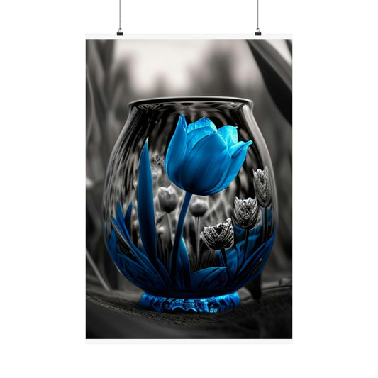 Premium Matte Vertical Posters Tulip Blue 4