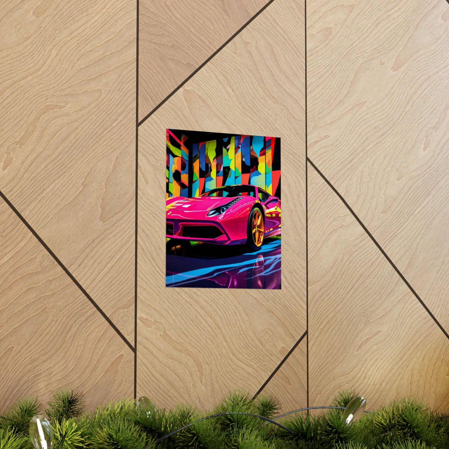 Premium Matte Vertical Posters Ferrari Flair Macro 1