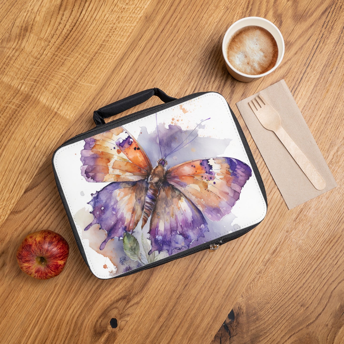 Lunch Bag MerlinRose Watercolor Butterfly 1