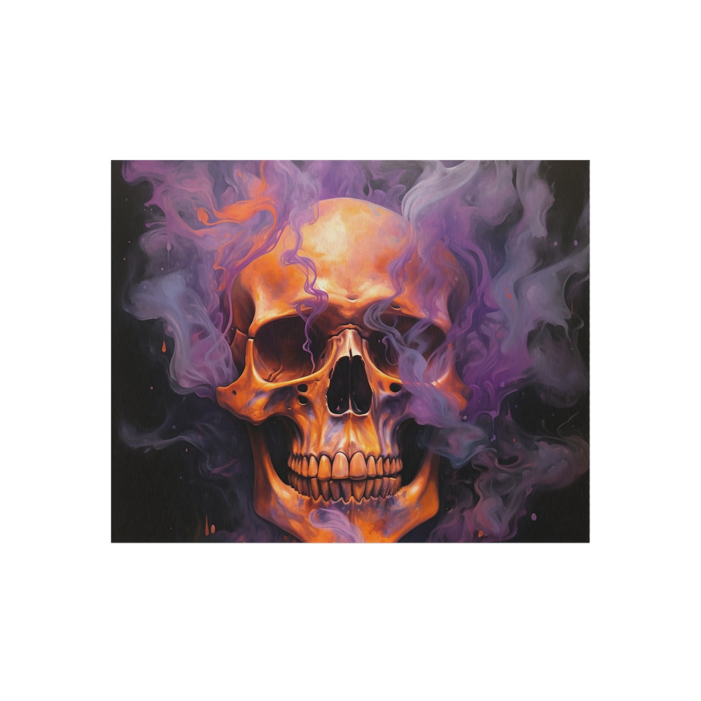 Outdoor Rug  Skull Flames 4