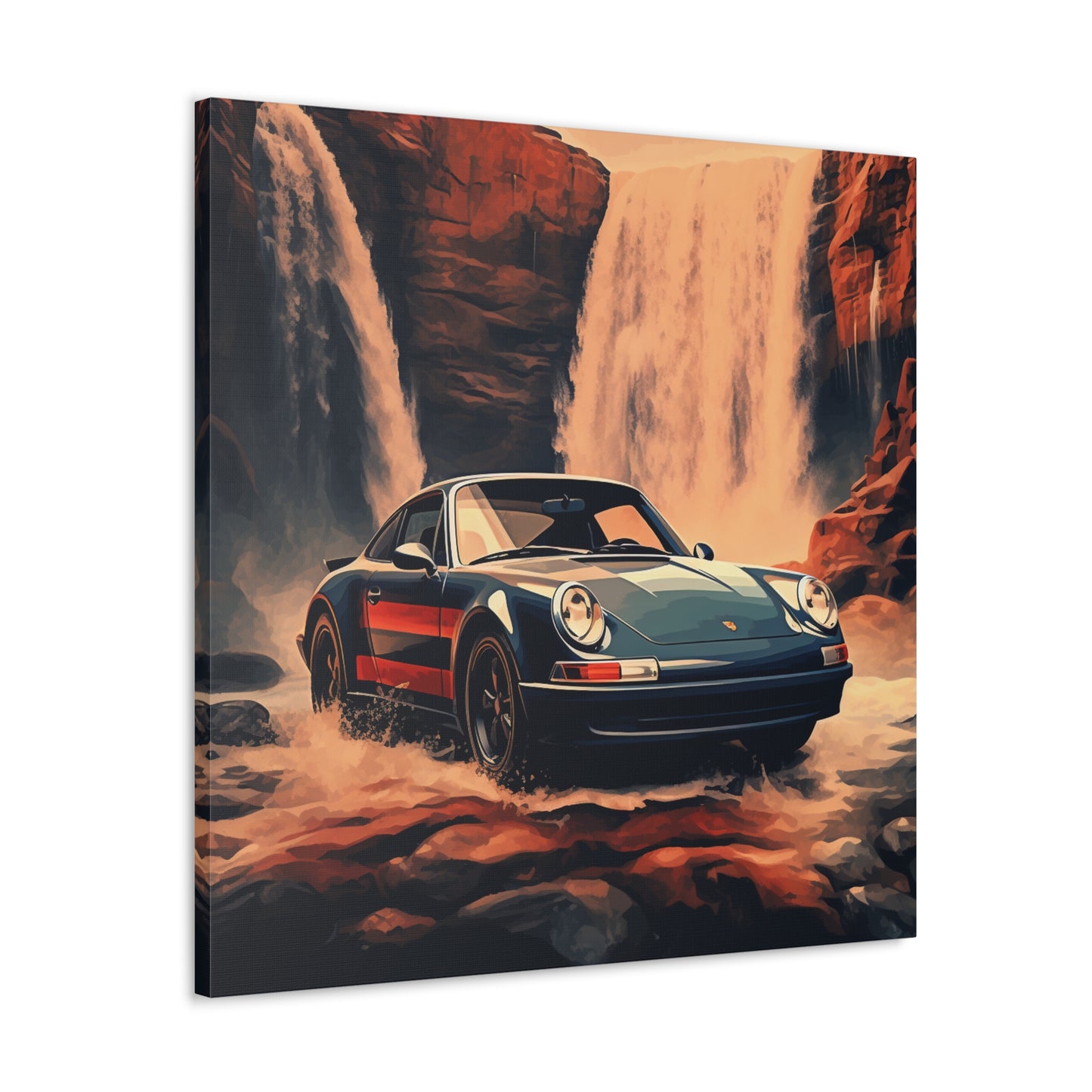 Canvas Gallery Wraps American Flag Porsche Abstract 3