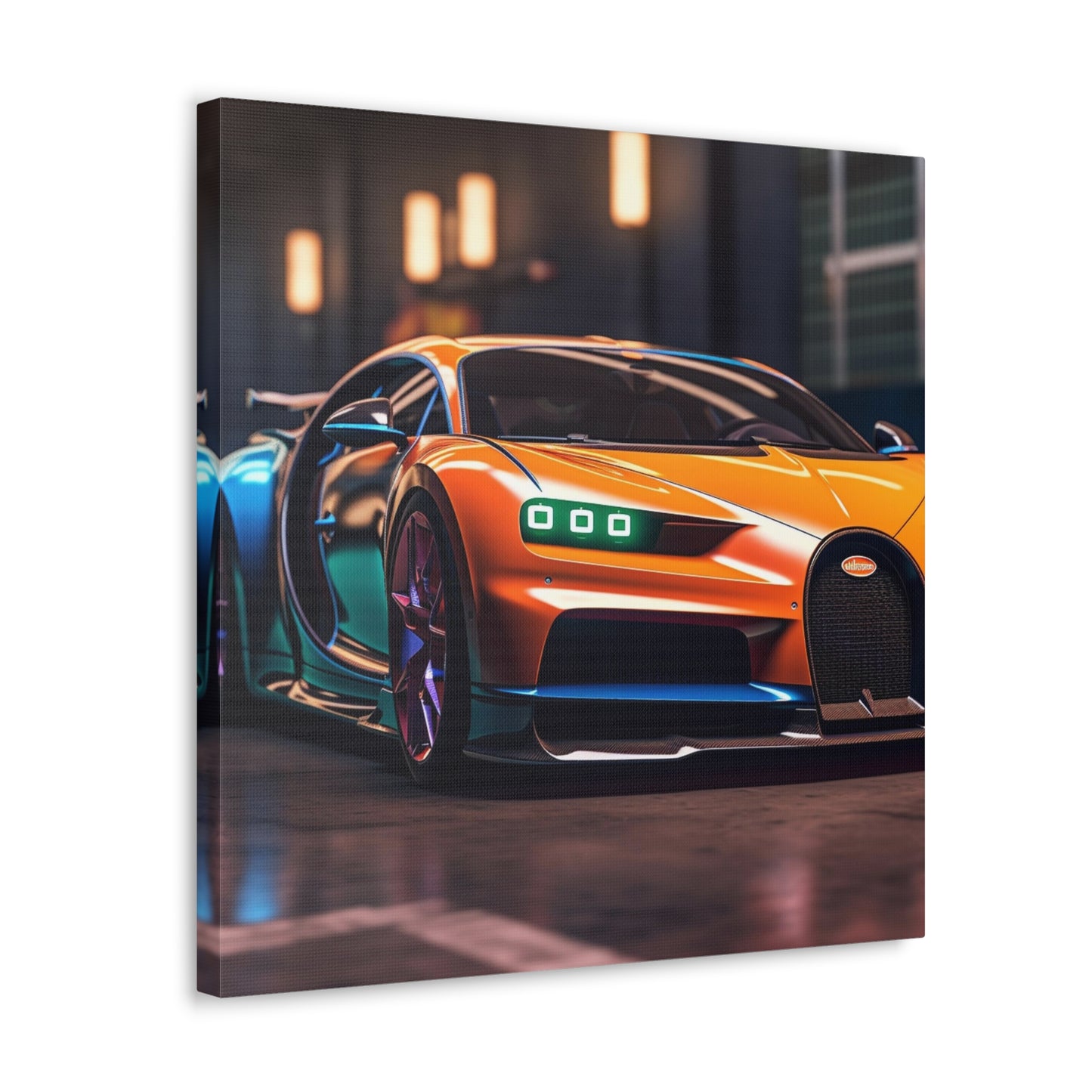 Canvas Gallery Wraps Hyper Bugatti Neon Chiron 1