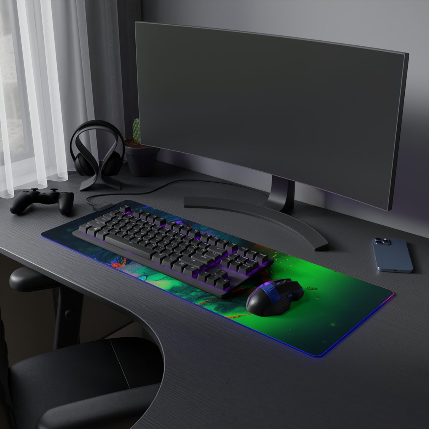 LED Gaming Mouse Pad Florescent Glow 1