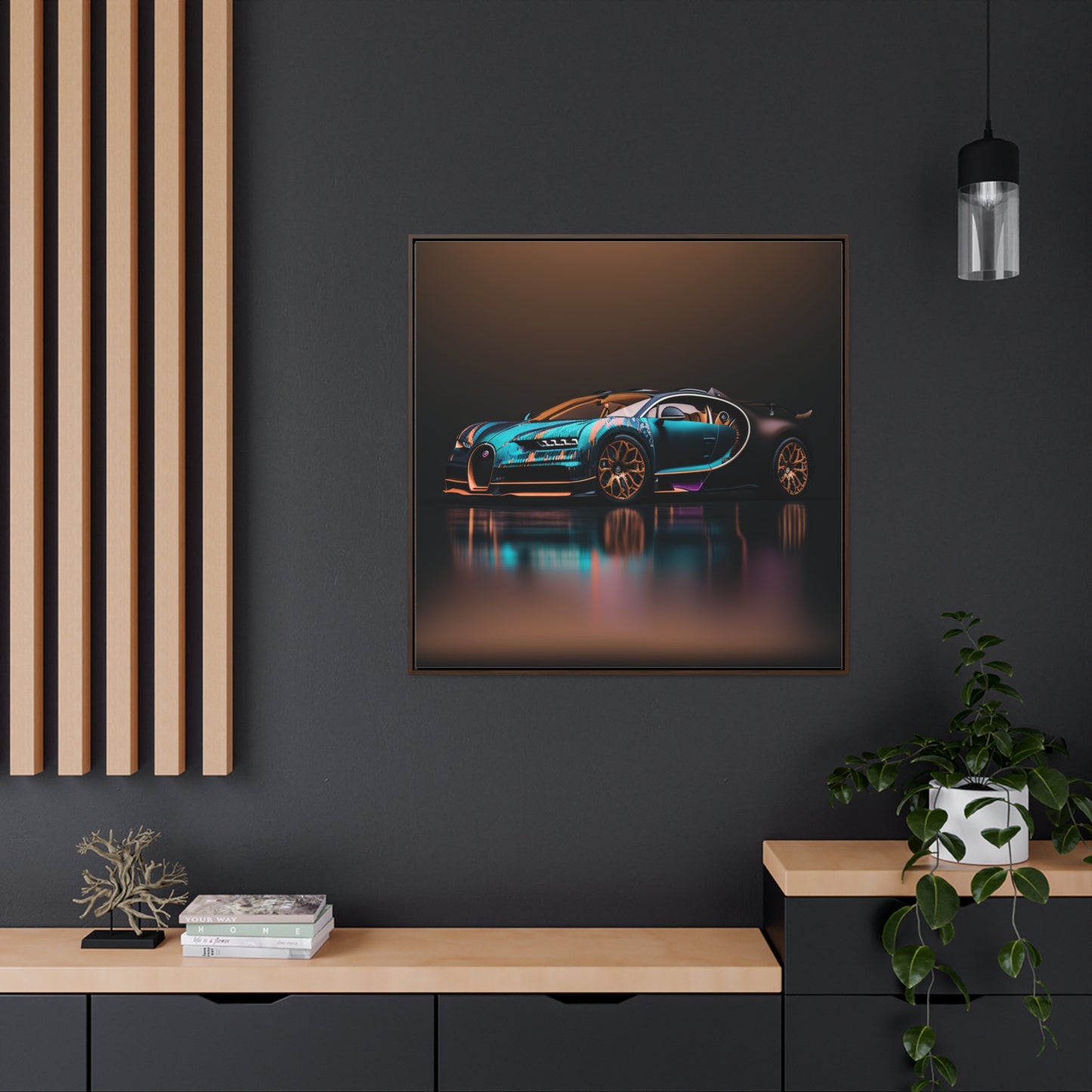 Gallery Canvas Wraps, Square Frame Bugatti Blue 2