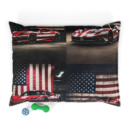 Pet Bed American Flag Background Ferrari 5