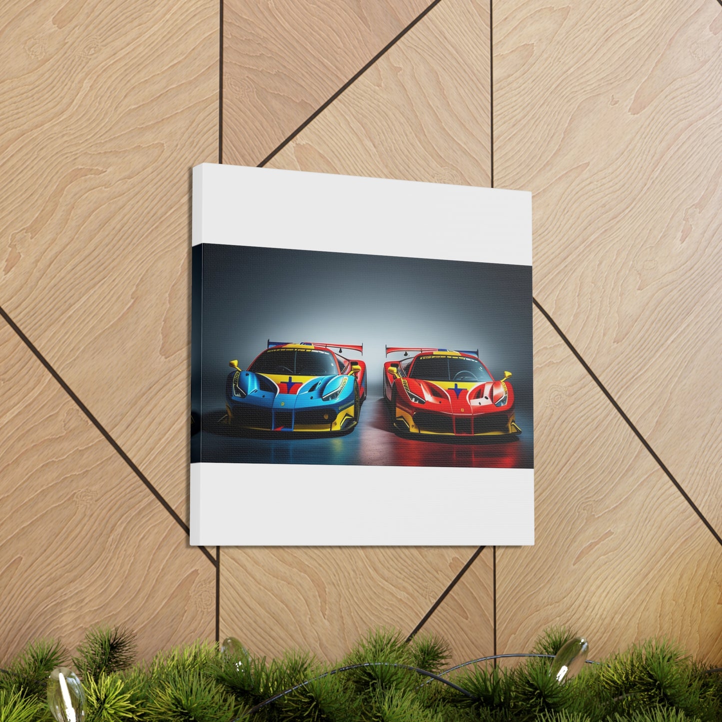 Canvas Gallery Wraps Ferrari Red Blue 2