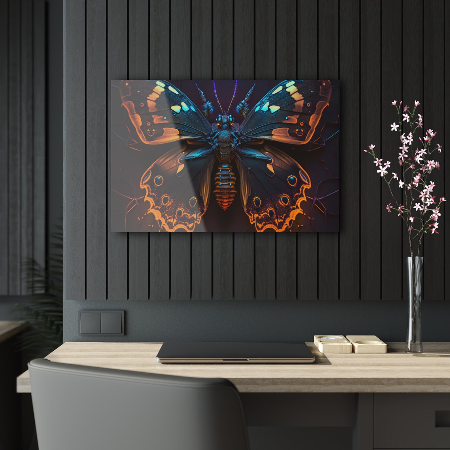 Acrylic Prints Neon Hue Butterfly 2