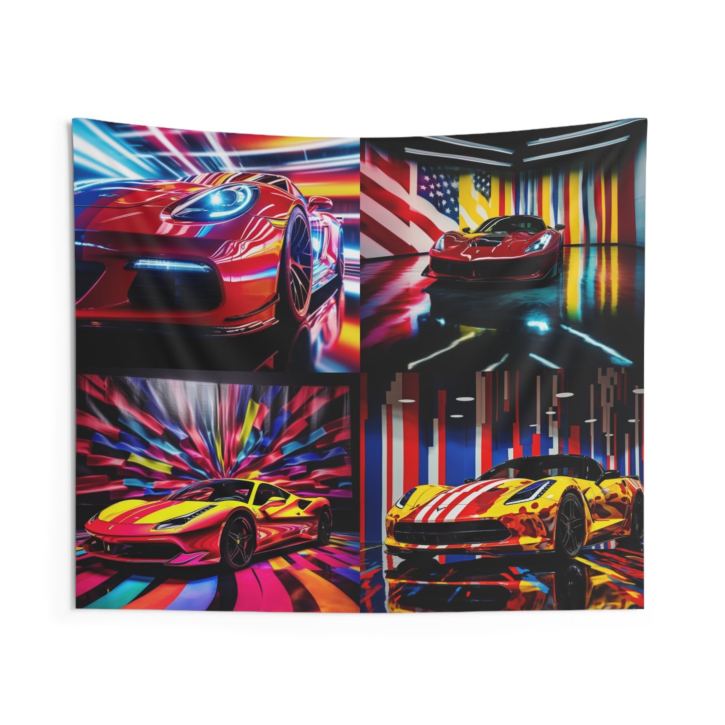 Indoor Wall Tapestries Macro Flag Ferrari 5