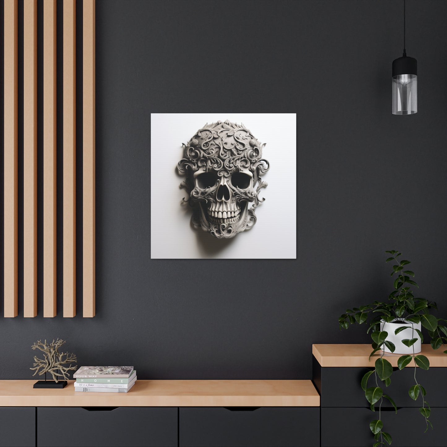 Canvas Gallery Wraps Skull Treble Clef 2