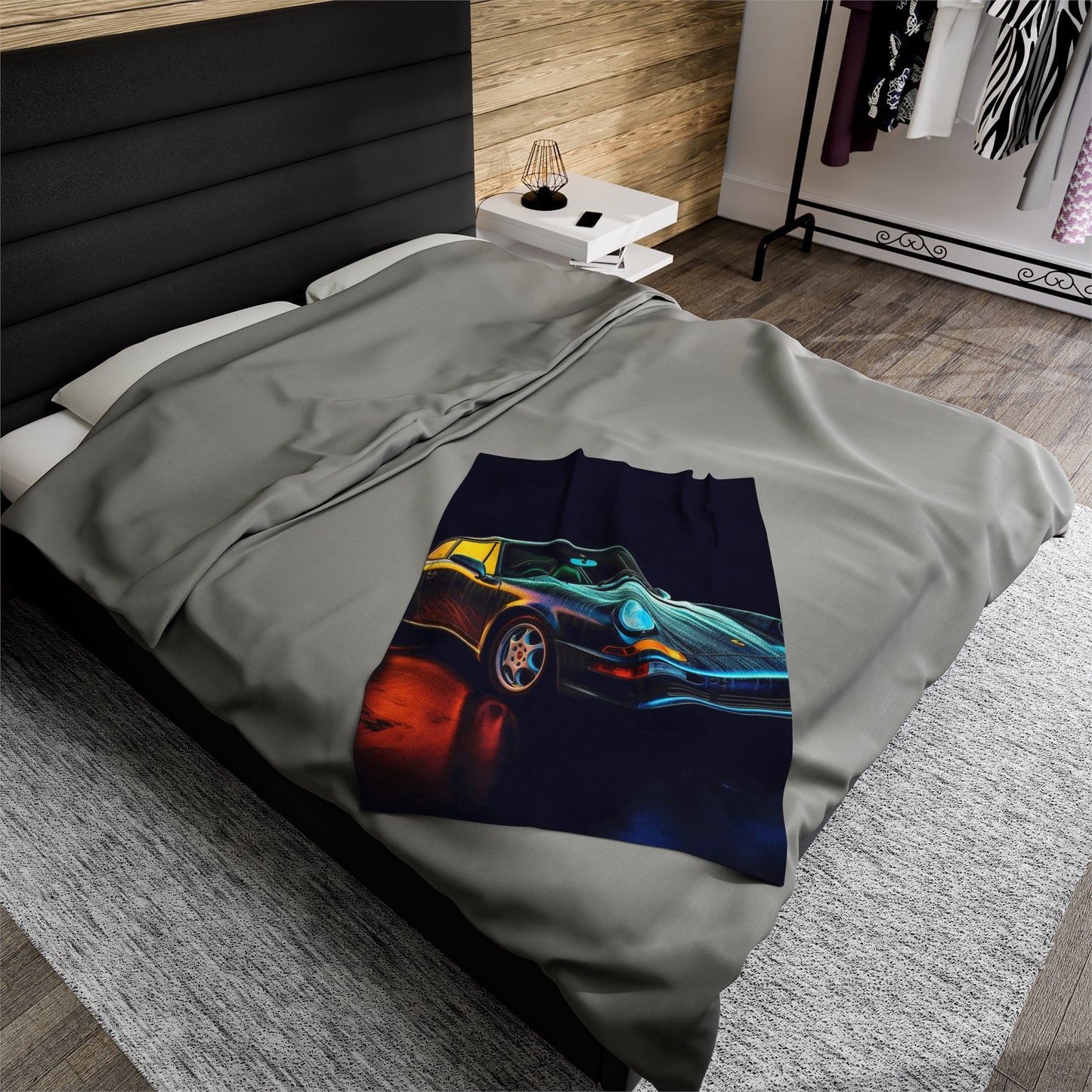 Velveteen Plush Blanket Porsche 933 3