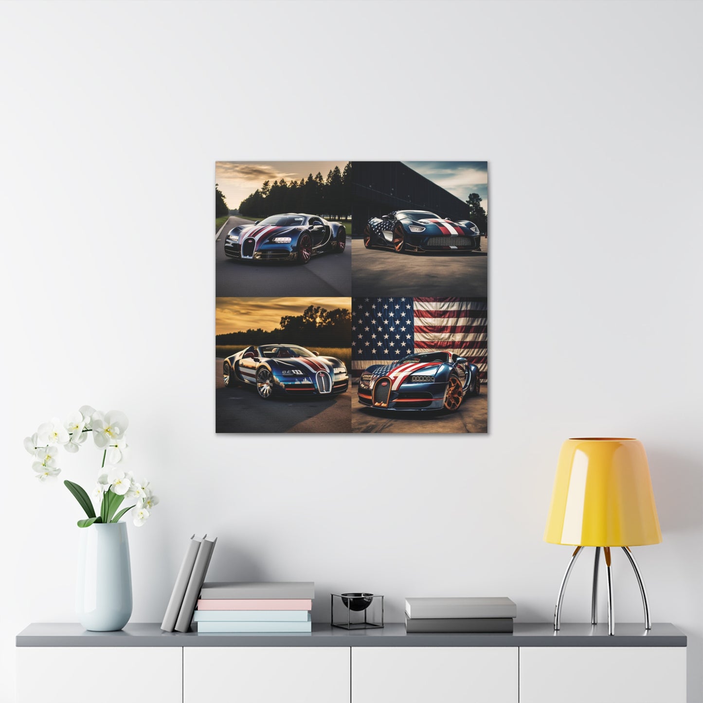 Canvas Gallery Wraps Bugatti Flag American 5