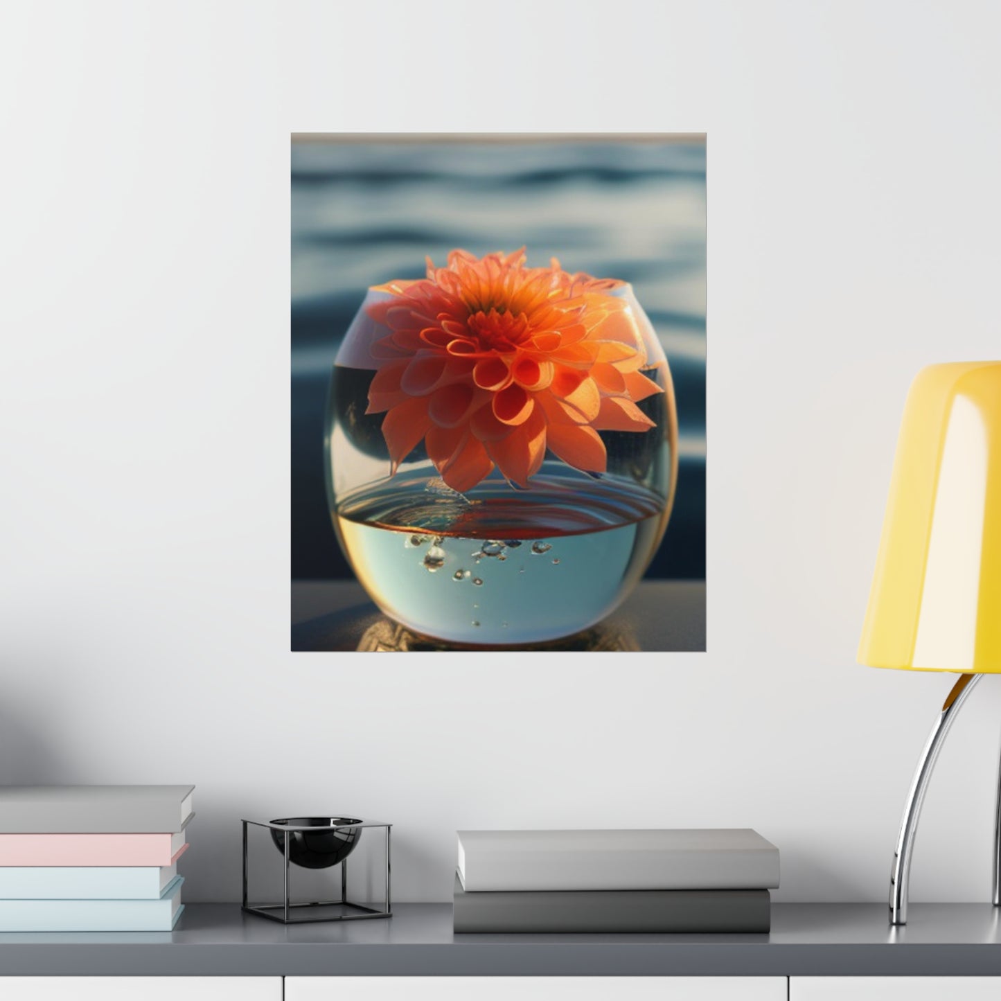 Premium Matte Vertical Posters Dahlia Orange 2