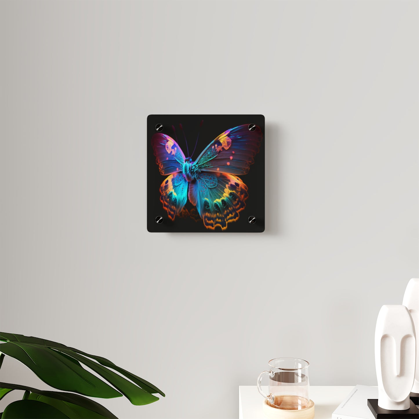 Acrylic Wall Art Panels Raw Hyper Color Butterfly 4