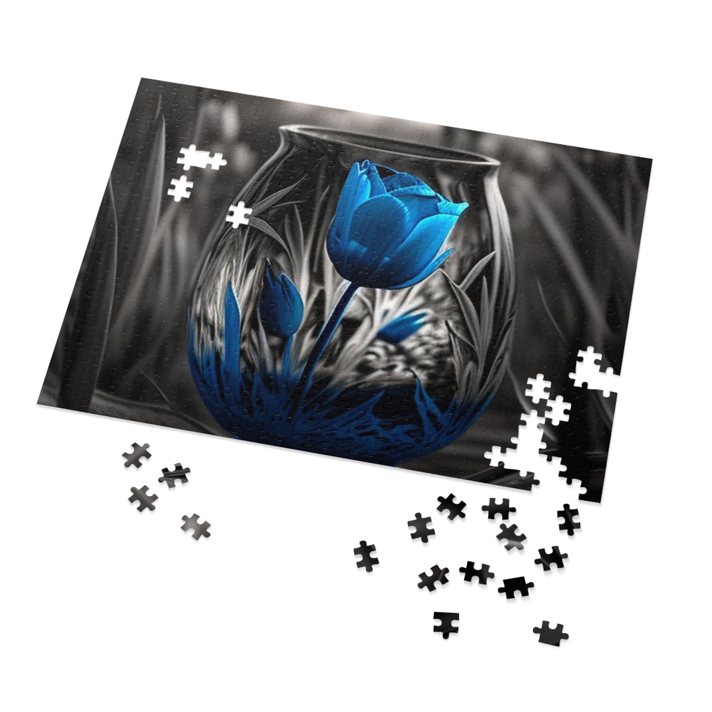 Jigsaw Puzzle (30, 110, 252, 500,1000-Piece) Tulip Blue 3