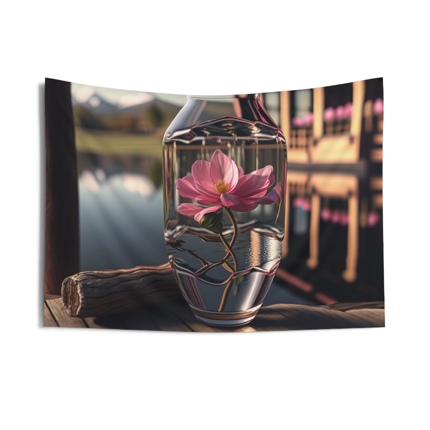 Indoor Wall Tapestries Pink Magnolia 1