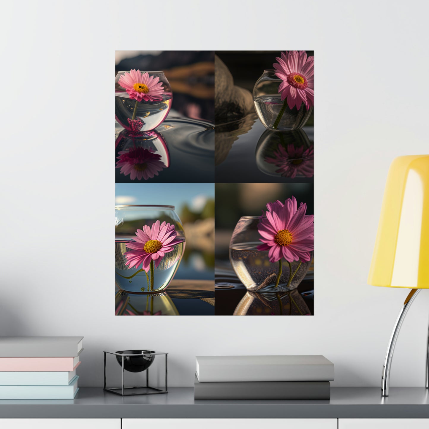 Premium Matte Vertical Posters Pink Daisy 5