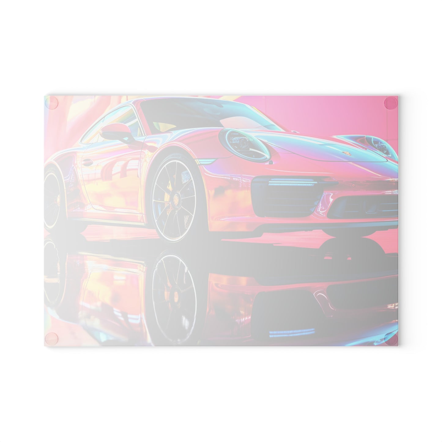 Glass Cutting Board Macro Porsche 4