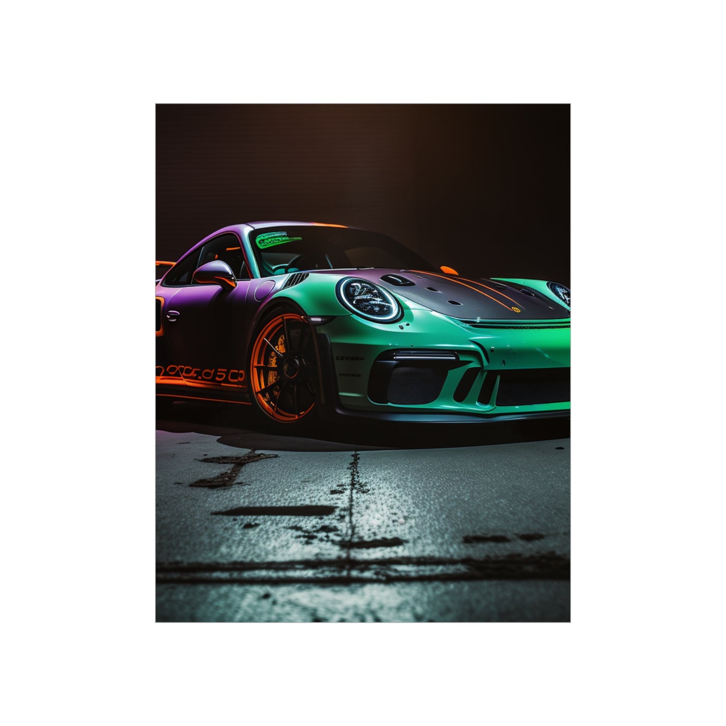 Premium Matte Vertical Posters Porsche Color 4