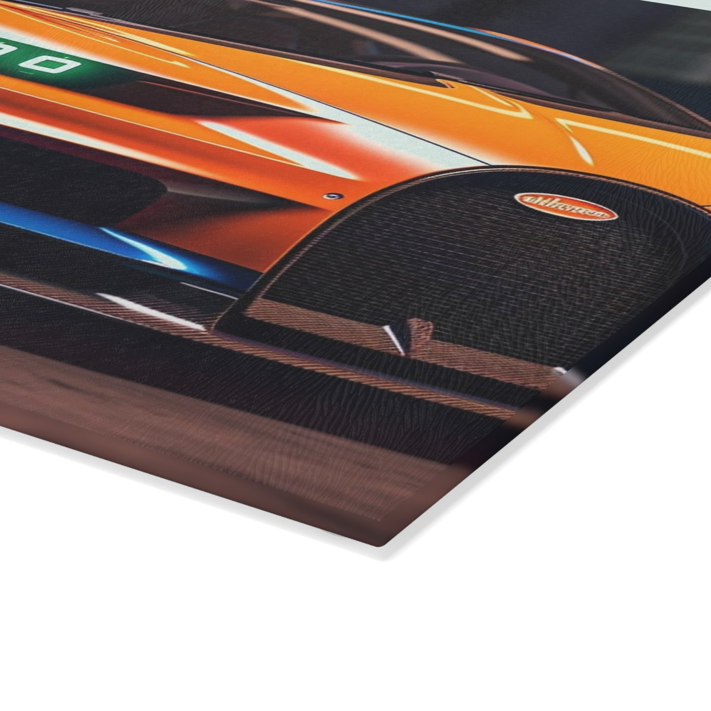 Glass Cutting Board Hyper Bugatti Neon Chiron 1