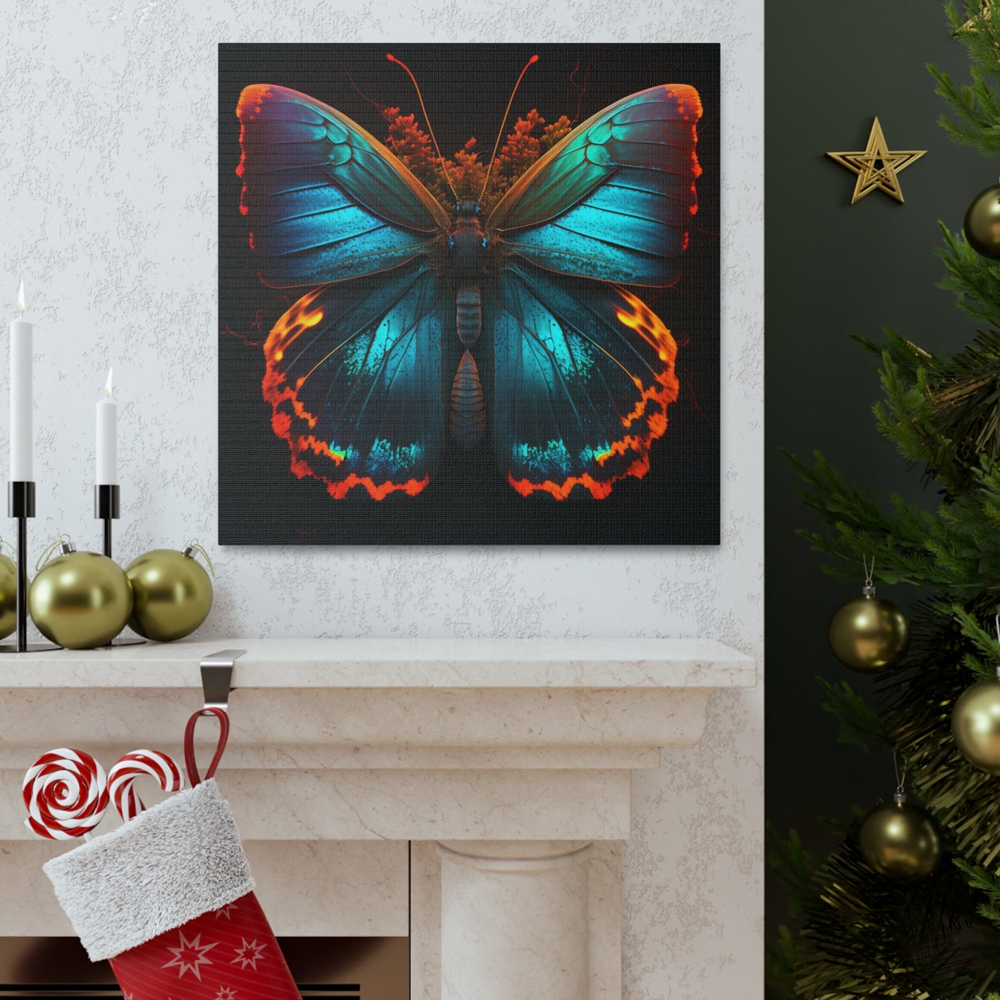 Canvas Gallery Wraps Neon Butterfly Flair 3