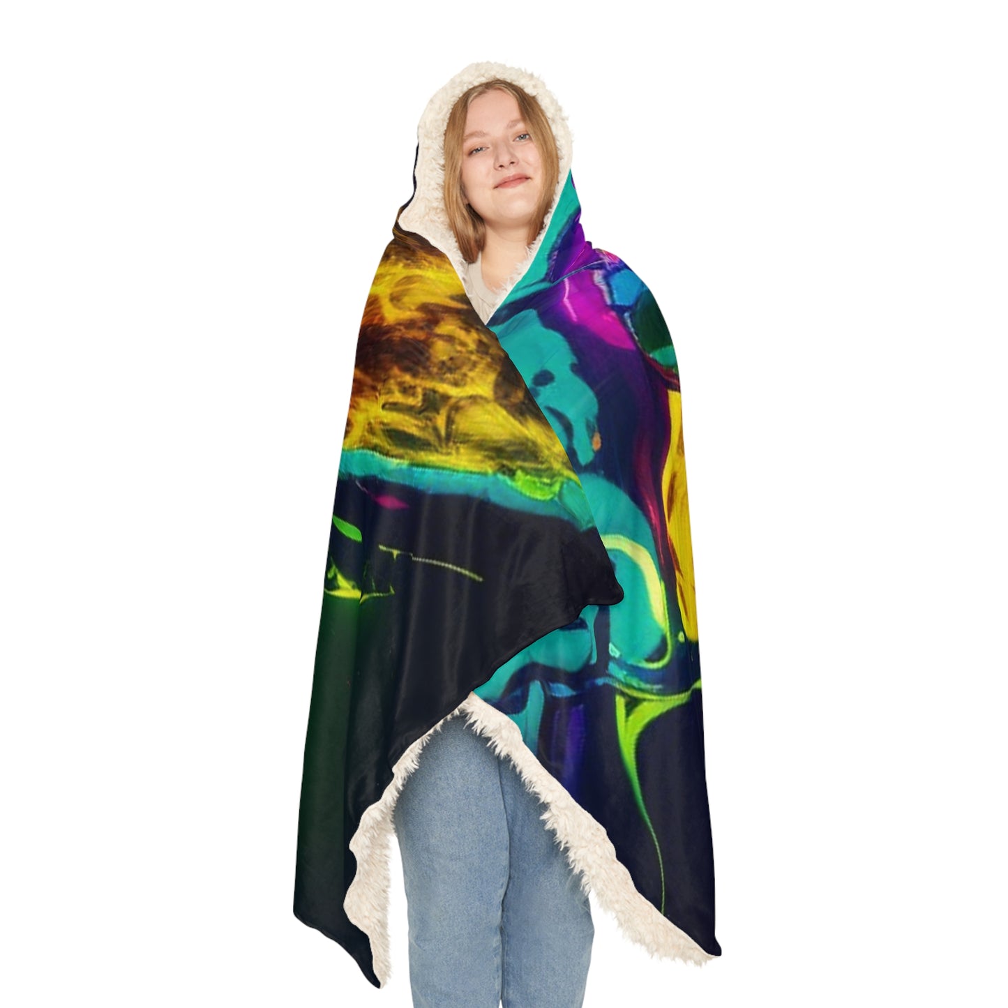 Snuggle Hooded Blanket Florescent Glow 4