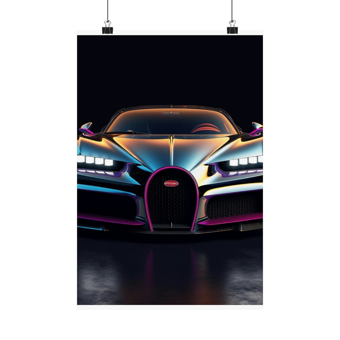 Premium Matte Vertical Posters Hyper Bugatti Chiron 1