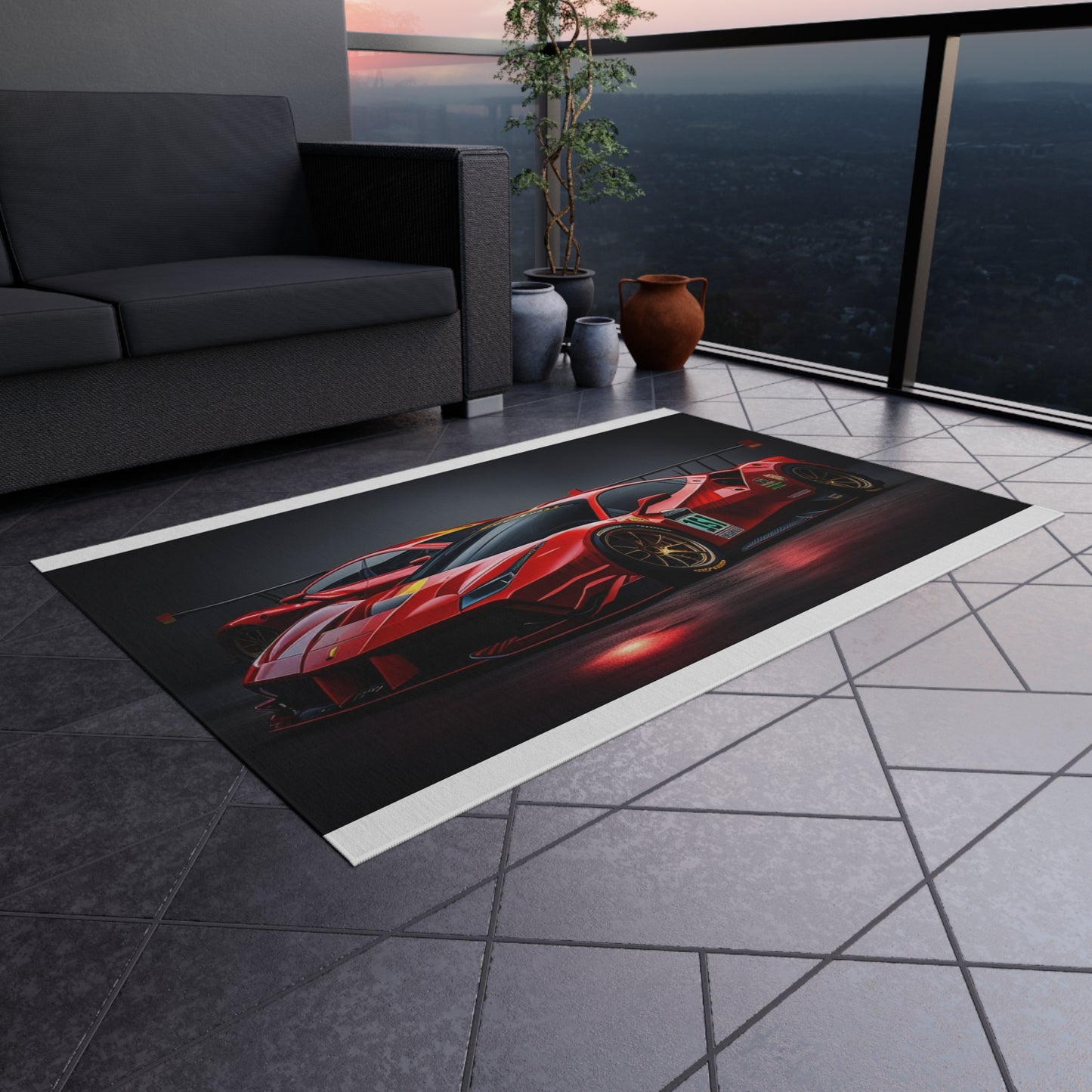 Outdoor Rug  Ferrari Red 2