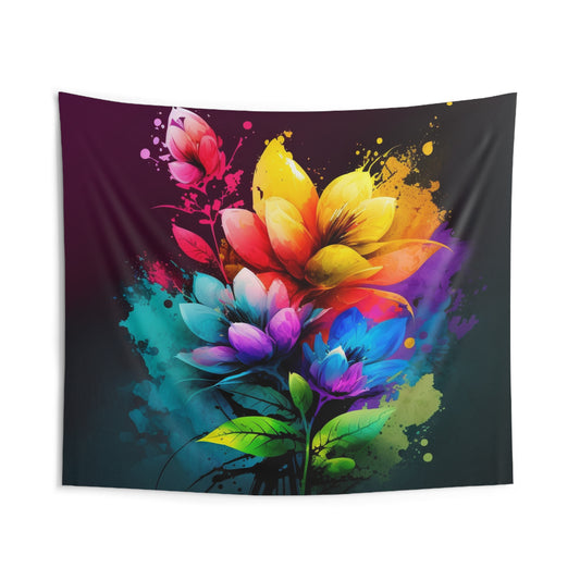 Indoor Wall Tapestries Bright Spring Flowers 3