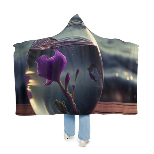 Snuggle Hooded Blanket Purple Sweet pea in a vase 1