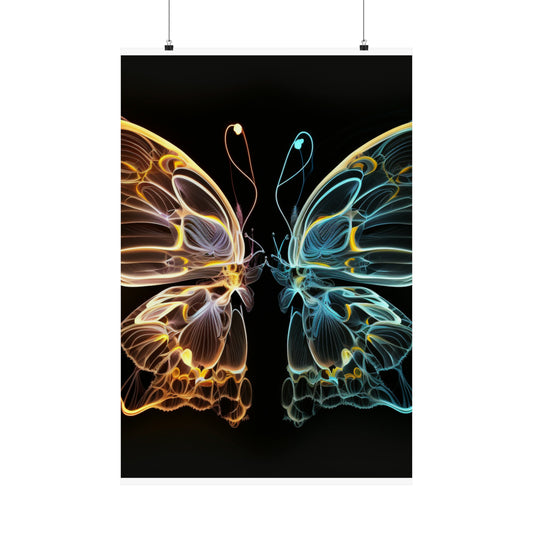 Premium Matte Vertical Posters Neon Glo Butterfly 3