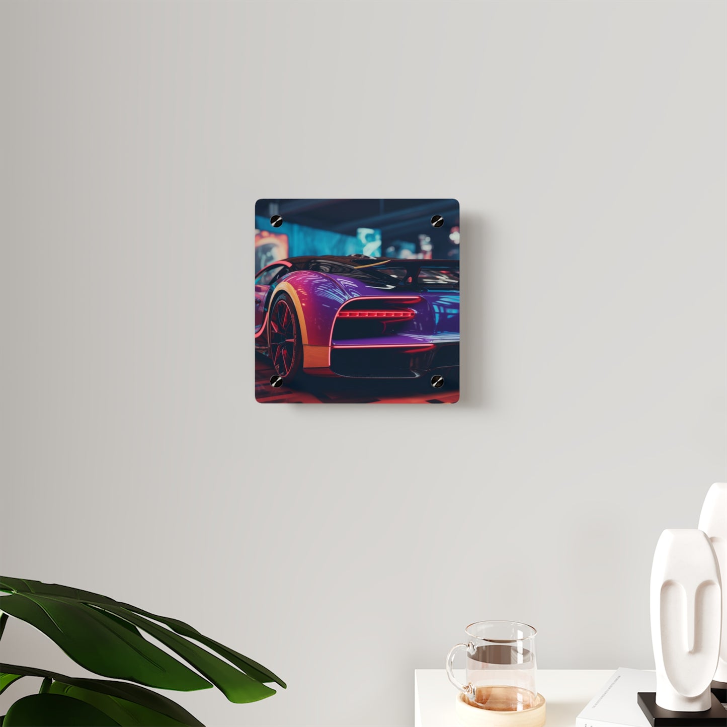 Acrylic Wall Art Panels Hyper Bugatti Neon Chiron 3