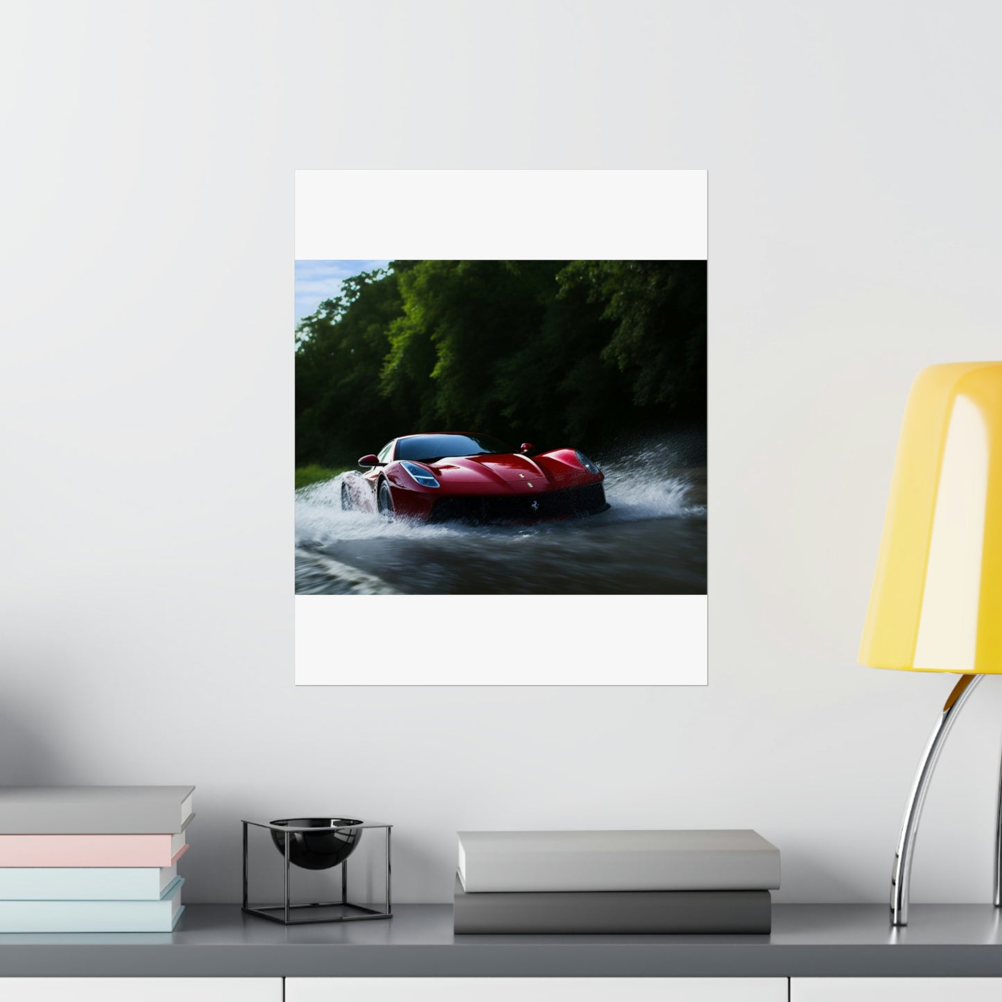 Premium Matte Vertical Posters Water Ferrari Splash 1