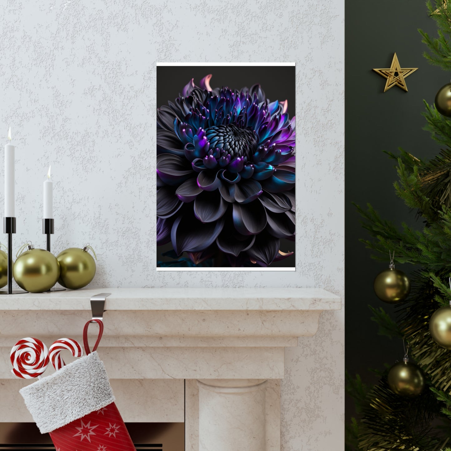 Premium Matte Vertical Posters Dahlia Purple 2