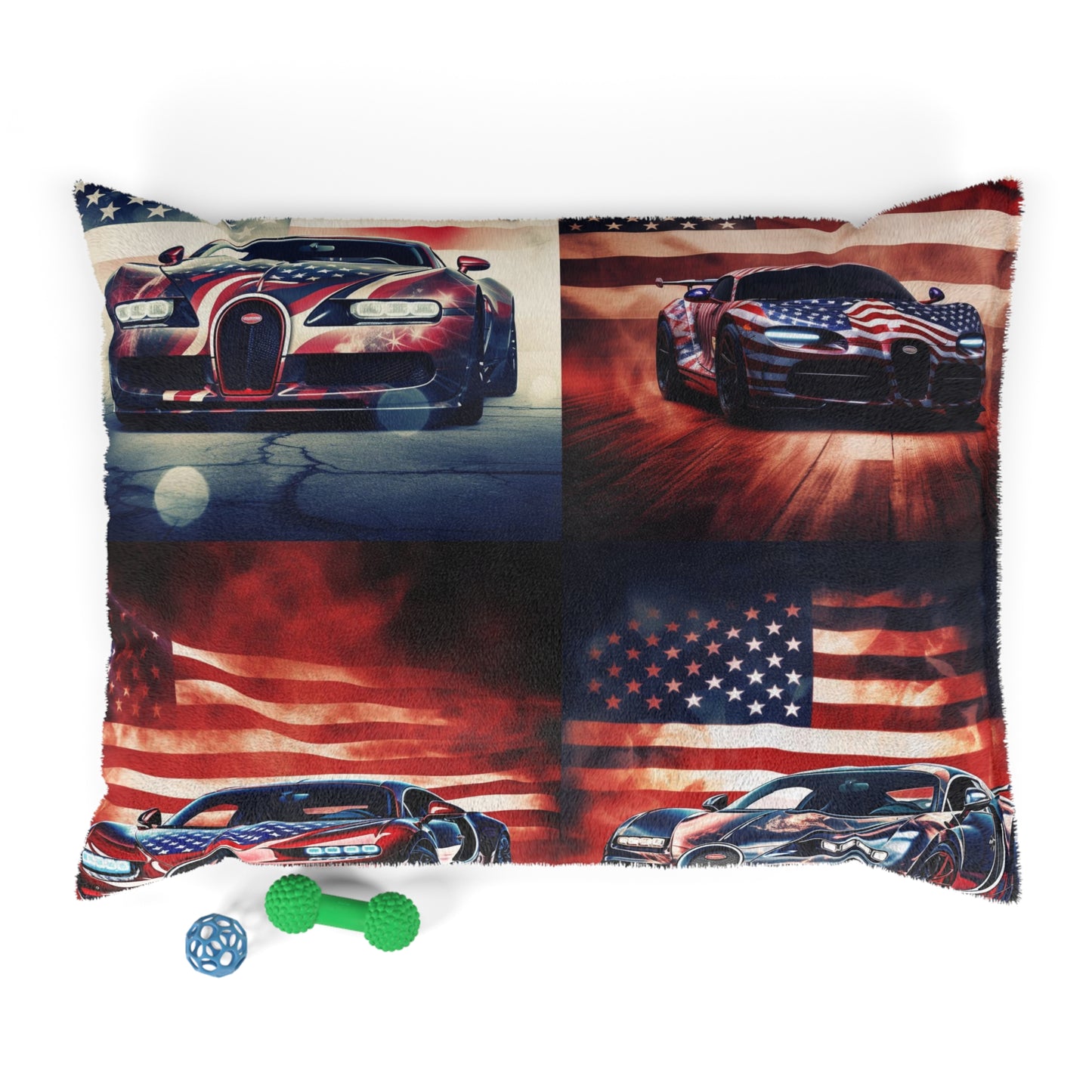 Pet Bed Abstract American Flag Background Bugatti 5