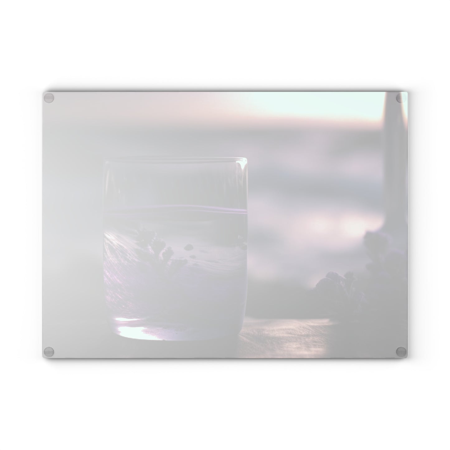 Glass Cutting Board Lavender in a vase 4