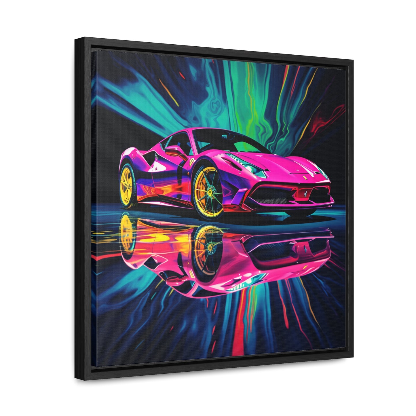 Gallery Canvas Wraps, Square Frame Pink Ferrari Macro 4