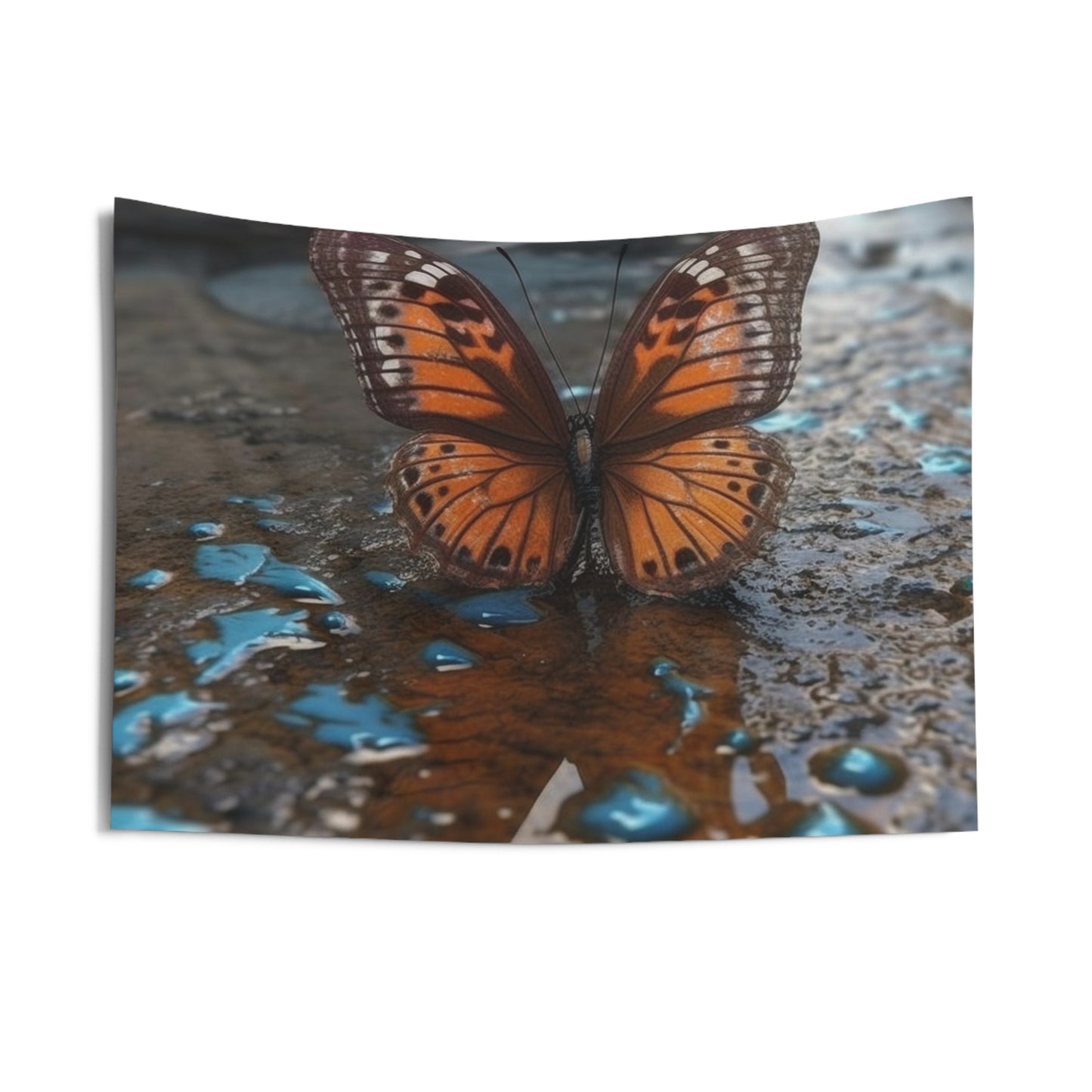 Indoor Wall Tapestries Water Butterfly Street 2