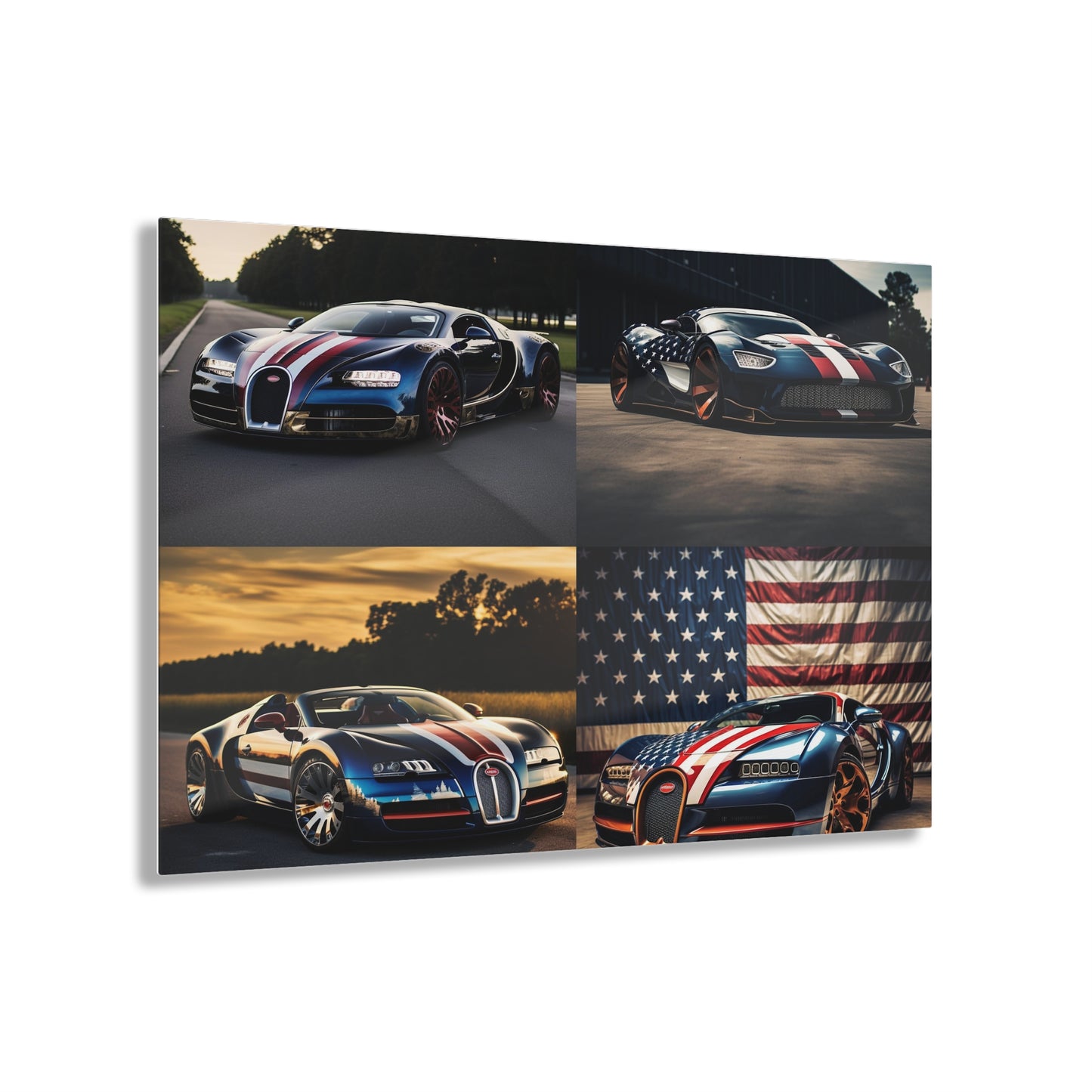 Acrylic Prints Bugatti Flag American 5