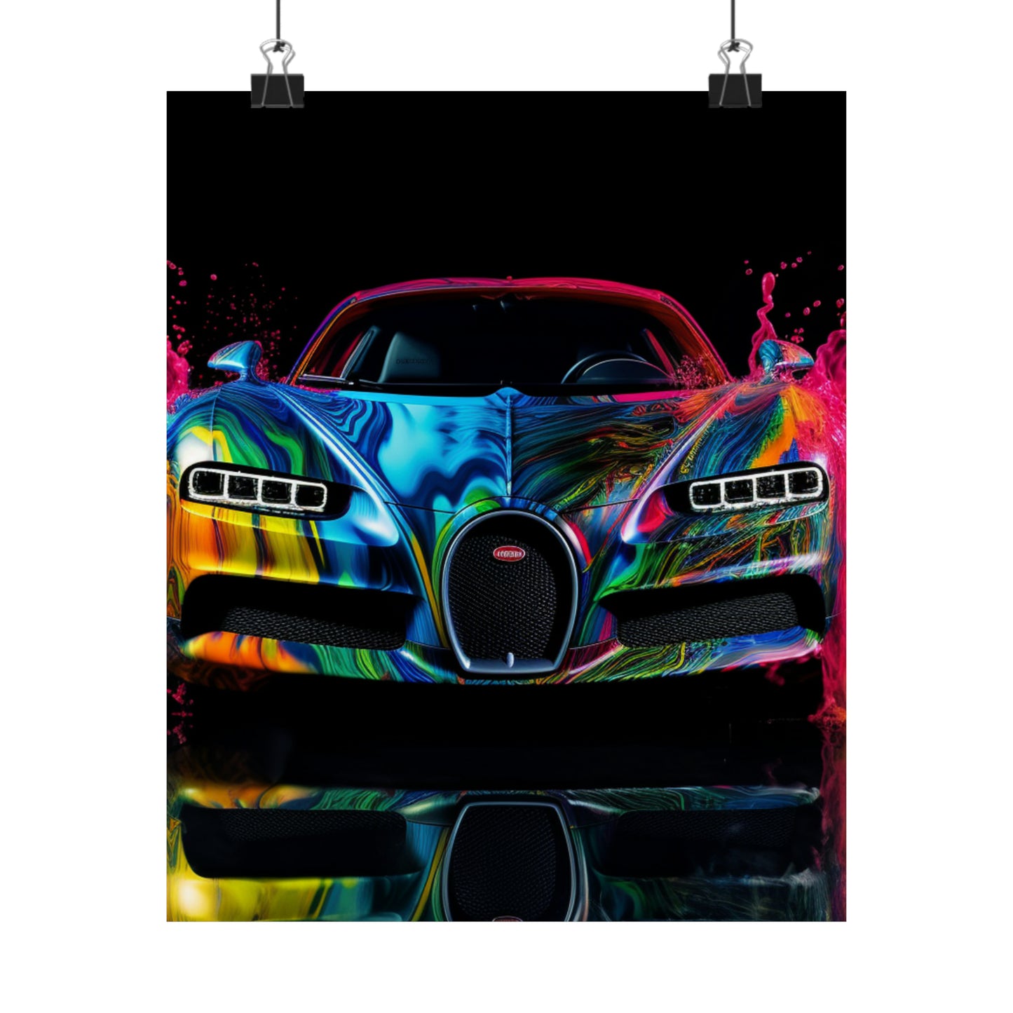 Premium Matte Vertical Posters Bugatti Water 4