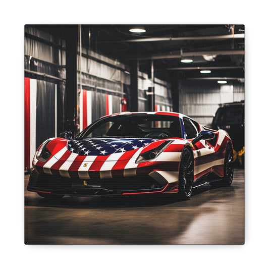 Canvas Gallery Wraps American Flag Farrari 3