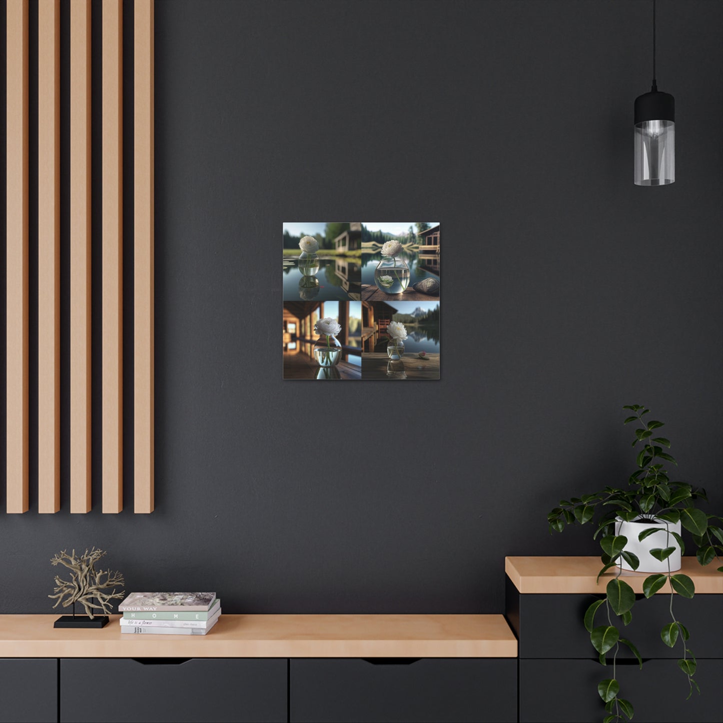 Canvas Gallery Wraps White Peony glass vase 5